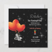 素晴らしアールデコ50番目の誕生日招待状 招待状 (裏面)