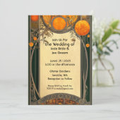 素晴らしアールヌーボー結婚式招待状 招待状 (スタンド正面)