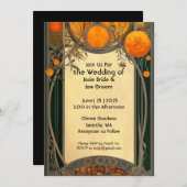 素晴らしアールヌーボー結婚式招待状 招待状 (正面/裏面)