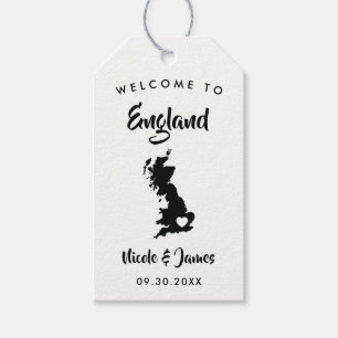 素晴らしイギリスイング結婚ランド歓迎バッグラベル地図 ギフトタグ