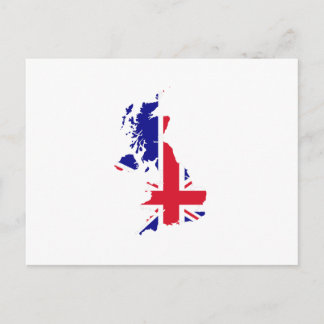 素晴らしイギリスマップフラグ ポストカード