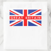 素晴らしイギリス国旗記号名文字 長方形シール (バッグ)