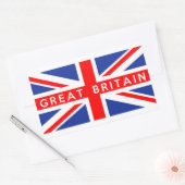 素晴らしイギリス国旗記号名文字 長方形シール (封筒)