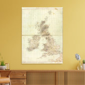 素晴らしイギリス地図 キャンバスプリント (インサイチュ (リビング))