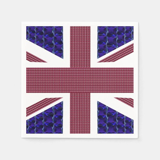 素晴らしイギリス独立記念日、イギリス国旗 スタンダードカクテルナプキン (正面)