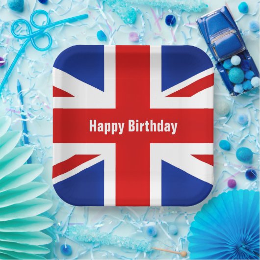 素晴らしイギリス統一されたイギリス国旗 ペーパープレート (パーティー)