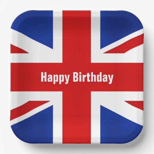 素晴らしイギリス統一されたイギリス国旗 ペーパープレート (正面)