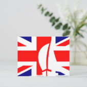素晴らしイギリス英国国旗の帆船航海の ポストカード (スタンド正面)