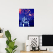 素晴らしイギリス、ロンドン。タワーに花火 ポスター (ホームオフィス)