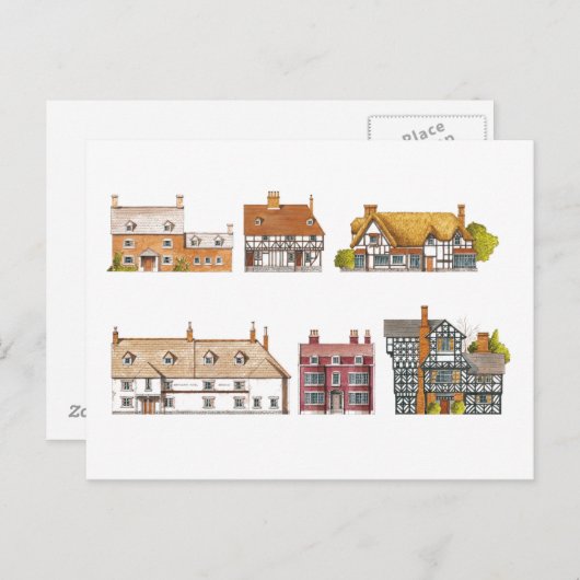 素晴らしイギリス。田舎の家 ポストカード (正面/裏面)