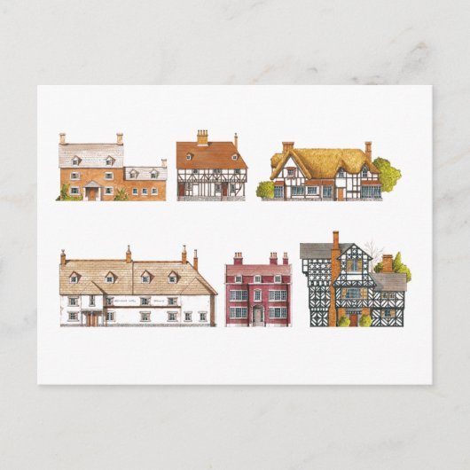 素晴らしイギリス。田舎の家 ポストカード (正面)