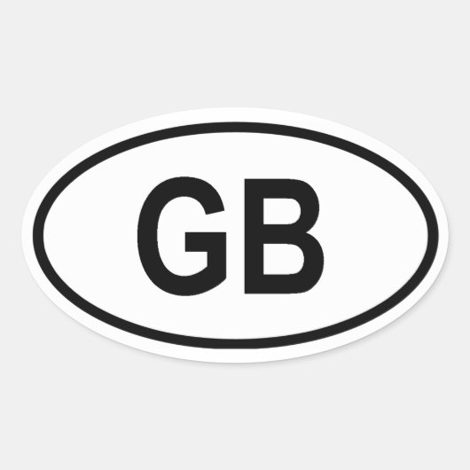 素晴らしイギリス「GB」 楕円形シール (正面)