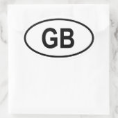 素晴らしイギリス「GB」 楕円形シール (バッグ)