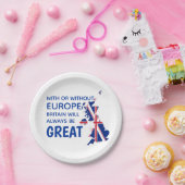 素晴らしイギリスBREXITヨーロッパパーティー ペーパープレート (パーティー)