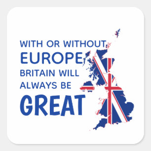 素晴らしイギリスBREXIT EUROPE スクエアシール