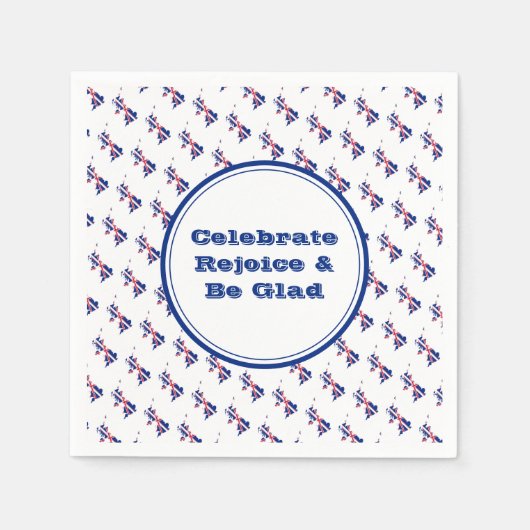 素晴らしイギリスUKレパーソナライズされたホイス スタンダードカクテルナプキン (正面)