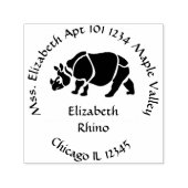 素晴らしインディアンユニコーンRhinoの名前アドレス セルフインキングスタンプ (デザイン)