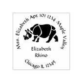 素晴らしインディアンユニコーンRhinoの名前アドレス ラバースタンプ (インプリント)