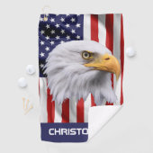 素晴らしイーグル国旗 ゴルフタオル (インサイチュ)