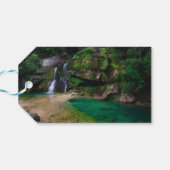 素晴らしウォーターフォールVirje,スロベニアのポスター ギフトタグ (裏面横)