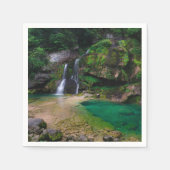 素晴らしウォーターフォールVirje，スロベニアのポスター スタンダードカクテルナプキン (正面)