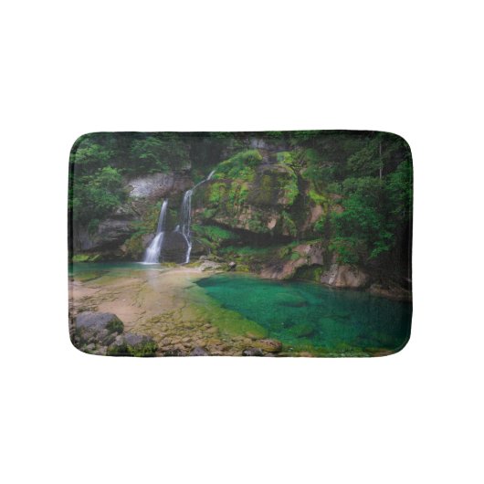 素晴らしウォーターフォールVirje，スロベニアのポスター バスマット (正面)