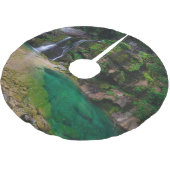 素晴らしウォーターフォールVirje,スロベニアのポスター ブラッシュドポリエステルツリースカート (アングル)