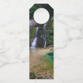 素晴らしウォーターフォールVirje，スロベニアのポスター ボトルネックタグ (裏面)