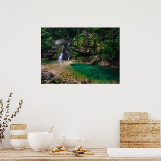 素晴らしウォーターフォールVirje,スロベニアのポスター ポスター (キッチン)