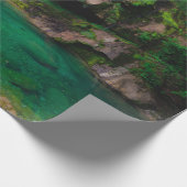 素晴らしウォーターフォールVirje,スロベニアのポスター ラッピングペーパー (角)