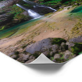 素晴らしウォーターフォールVirje,スロベニア ポスター (角)