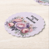 素晴らしエレガントフローラソフトパステルカラー ペーパーコースター (アングル)