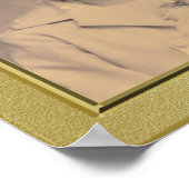 素晴らしエレガント縁ど金ゴールド写真カスタムポスター ポスター (角)