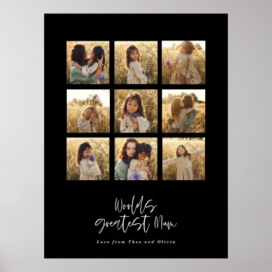 素晴らしエレガント黒数々の写スタイリッシュ真 ポスター (正面)