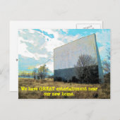 素晴らしエンターテイメント近く – 住所おもしろいの変更 案内ポストカード (正面/裏面)