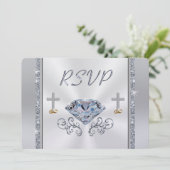 素晴らしカスタマイズ可能なChristian Diamond RSVPカード 招待状 (スタンド正面)