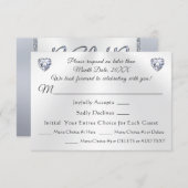 素晴らしカスタマイズ結婚s、RSVP、Meal Choice付き 招待状 (正面/裏面)