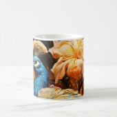 素晴らしカスタムモノグラムピーコックマグ コーヒーマグカップ (中央)