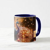 素晴らしカスタムモノグラムピーコックマグ マグカップ (正面右)