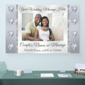 素晴らしカスタム写真と結婚のウェルカムバナー 横断幕 (トレードショー)