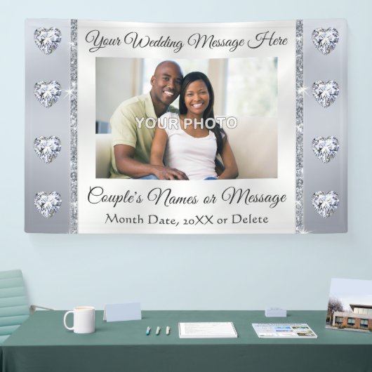 素晴らしカスタム写真と結婚のウェルカムバナー 横断幕 (トレードショー)