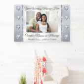 素晴らしカスタム写真と結婚のウェルカムバナー 横断幕 (インサイチュ)