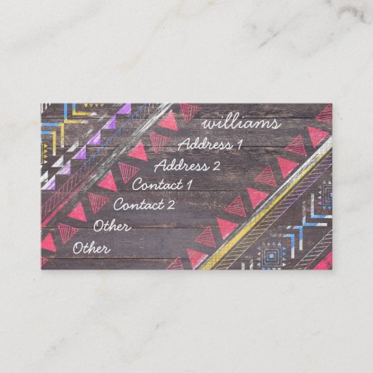 素晴らしカッコいいアステカトレンディー 名刺 (正面)