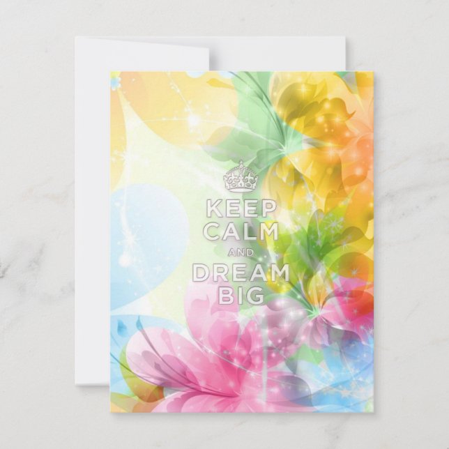 素晴らしカッコいいトレンディー引用文保「Calm and Dream Big」 (正面)