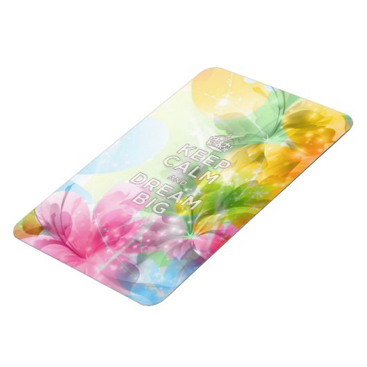 素晴らしカッコいいトレンディー引用文保「Calm and Dream Big」 マグネット (左側)