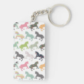 素晴らしカッコいいトレンディー馬のパターン、ヴィンテージフローラ キーホルダー (裏面)