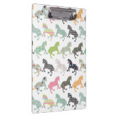 素晴らしカッコいいトレンディー馬のパターン、ヴィンテージフローラ クリップボード (右)