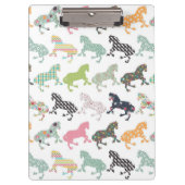 素晴らしカッコいいトレンディー馬のパターン、ヴィンテージフローラ クリップボード (正面)