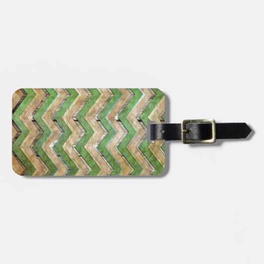 素晴らしカッコいい山ジグザグ模様 ラゲッジタグ (正面横)