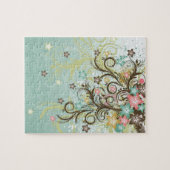 素晴らしカッコいい点葉(ばちゃばちゃ)跳ねる花 ジグソーパズル (横)